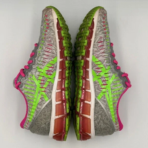 ASICS Gel Quantum 360‎ Women's Running Shoes Gray Pink Neon Size 8 - Picture 6 of 11